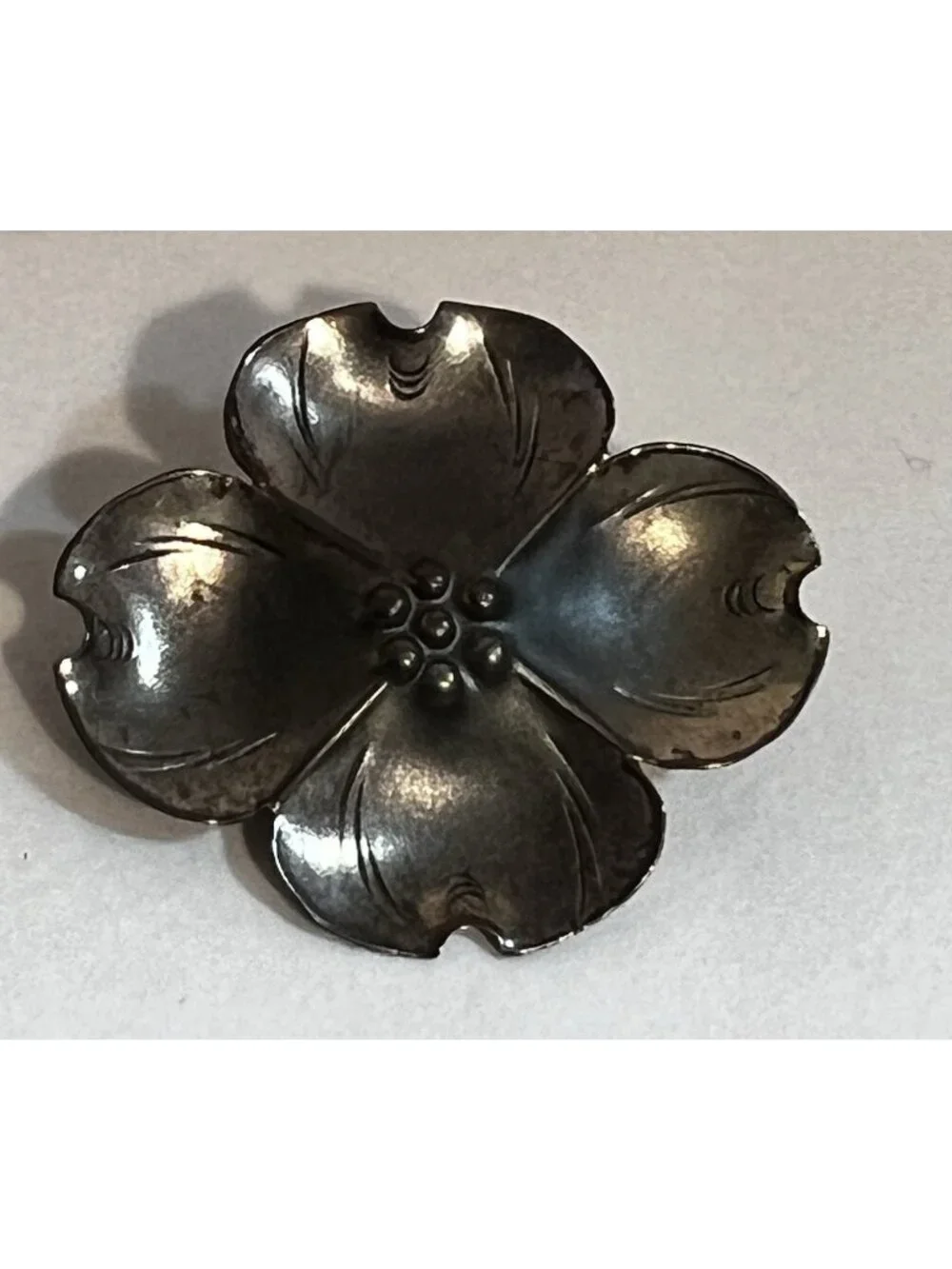 Vintage Stuart Nye Sterling Silver 925 Petite Dogwood Flower BROOCH 2.8 Grams